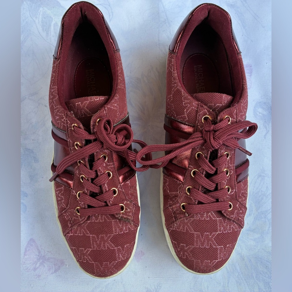 Michael Kors Mulberry Metalic Poppy Sneakers Size 8